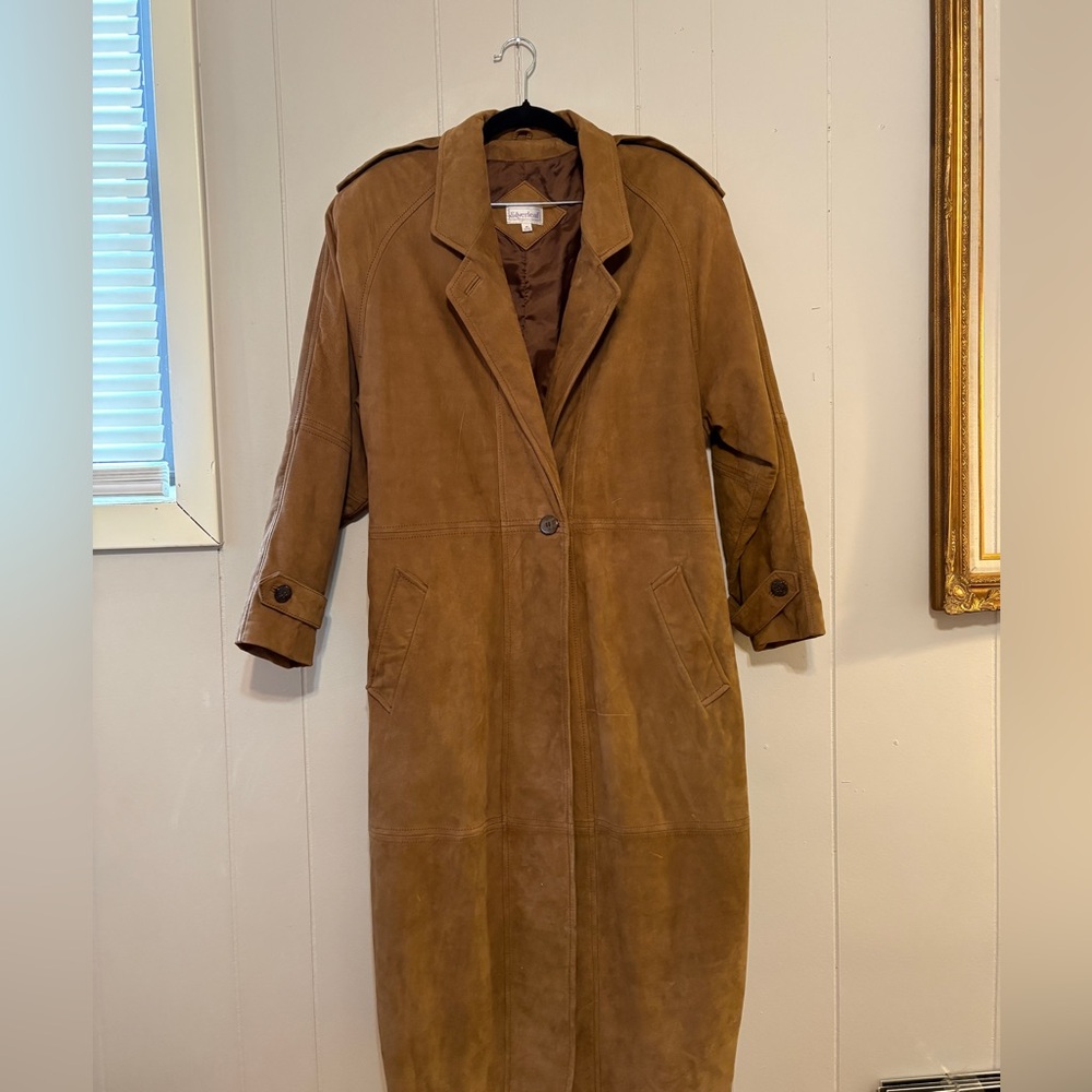Korean Suede Trench Coat